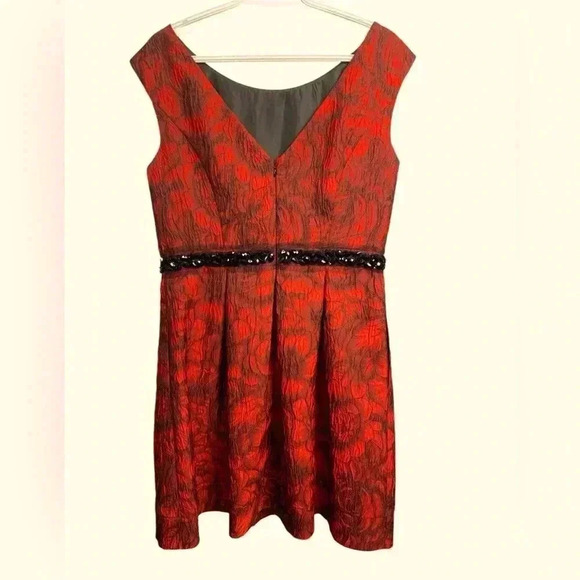 Eliza J Cocktail Xmas Dress, Fit & Flair, Crinoline Skirt, Back Zipper Size 14 - Picture 3 of 7